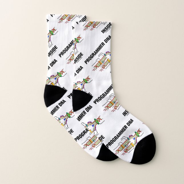 Programmer DNA Inside Molecular Biology Humour Socks (Pair)