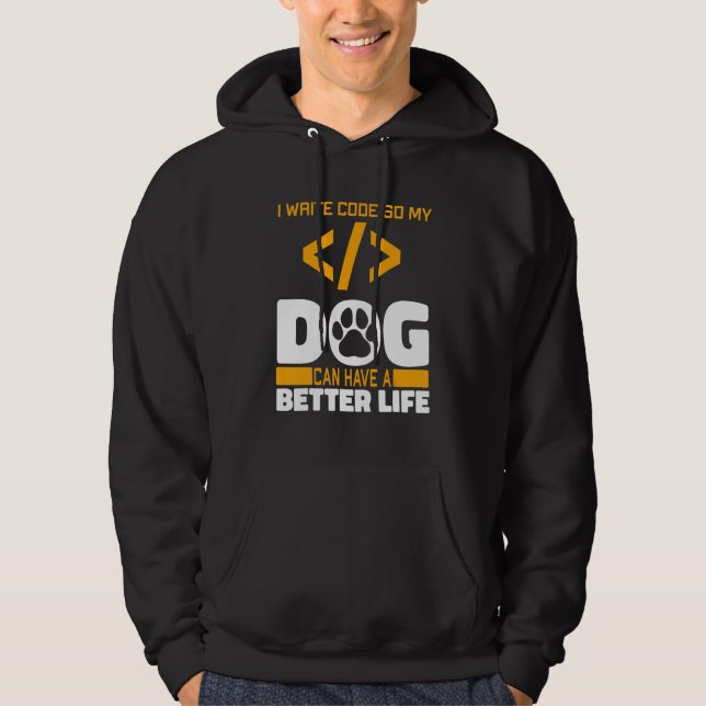 Programmer Dog Software Engineer - Coding Programm Hoodie (Front)