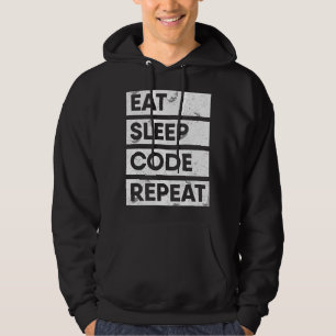 Programmer Eat Sleep Code Repeat Coding Hoodie