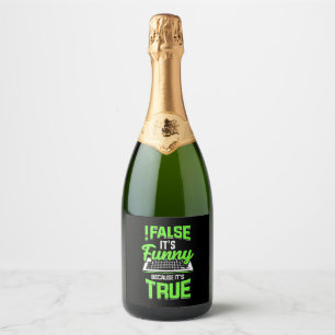 Programmer False It Is Funny Sparkling Wine Label