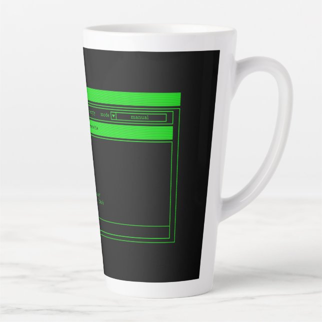 Programmer Green Terminal Latte Mug (Right)