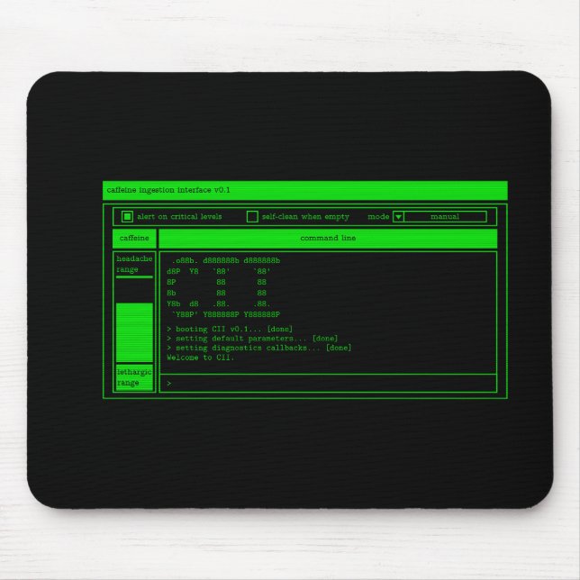 Programmer Green Terminal Mouse Mat (Front)