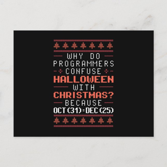 Programmer holidays postcard (Front)