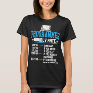 Programmer Hourly Pay Computer Expert Coding T-Shirt