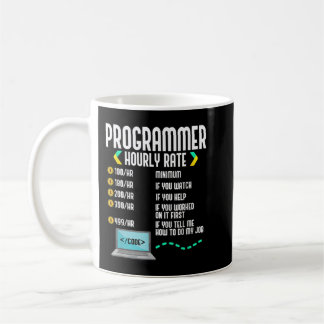 Programmer Hourly Rate Software Development Coder Coffee Mug
