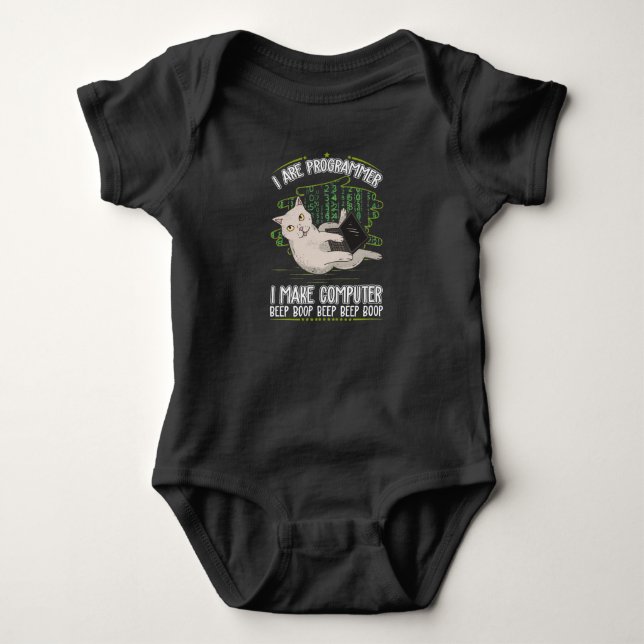 Programmer humour computer science baby bodysuit (Front)