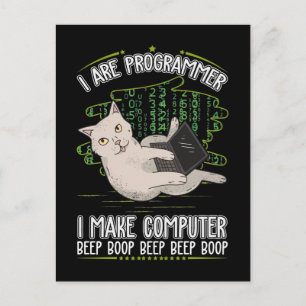 Programmer humour computer science postcard