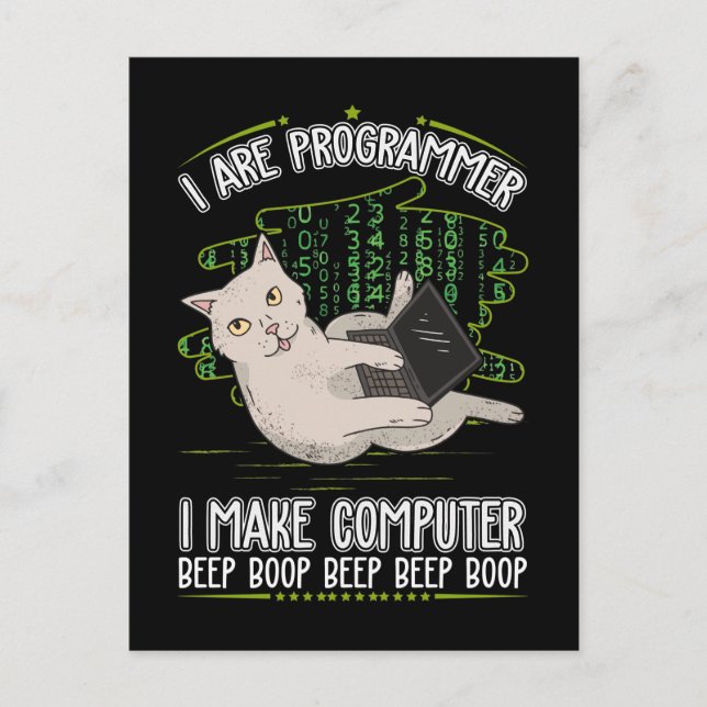 Programmer humour computer science postcard (Front)