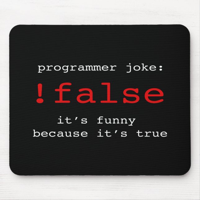 Programmer joke mouse mat (Front)