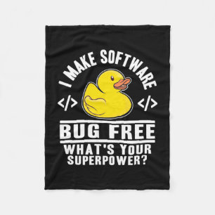 Programmer Make Software Bug Free Fleece Blanket