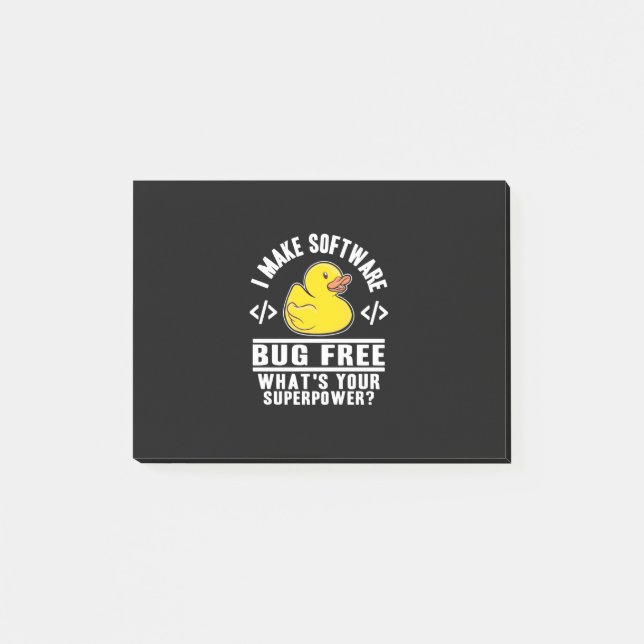 Programmer Make Software Bug Free Post-it Notes (Front)