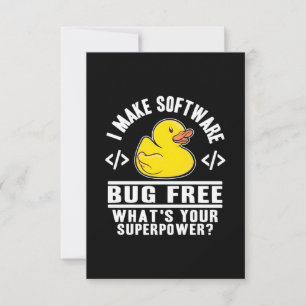 Programmer Make Software Bug Free RSVP Card
