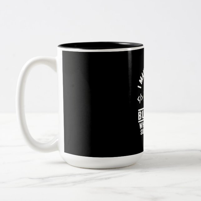 Programmer Make Software Bug Free Two-Tone Coffee Mug (Left)