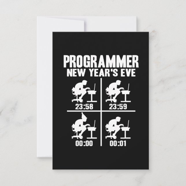 Programmer New Year's Ever RSVP Card (Front)