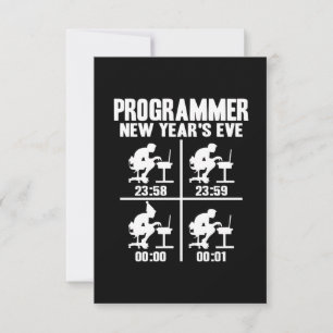 Programmer New Year's Ever RSVP Card
