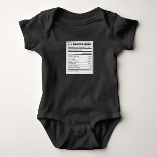PROGRAMMER NUTRITION FACTS LABEL BABY BODYSUIT