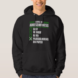 Programmer Programming On Paper Computer Science Hoodie