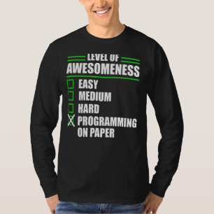 Programmer Programming On Paper Computer Science T-Shirt