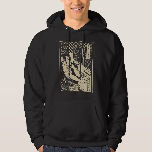 Programmer Samurai - Warrior computer - Developer  Hoodie (Front)