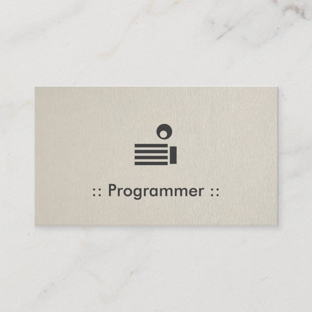 Programmer Simple Elegant Professional Business Card (Front)