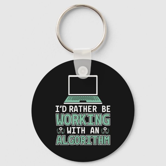 Programmer Software Engineer Developer Coder Key Ring (Front)