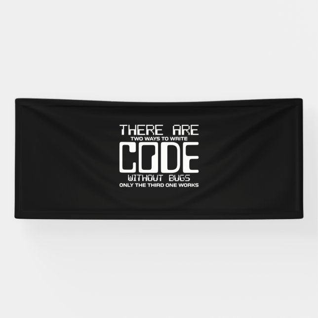 Programmer Write Code Without Bugs Banner (Horizontal)