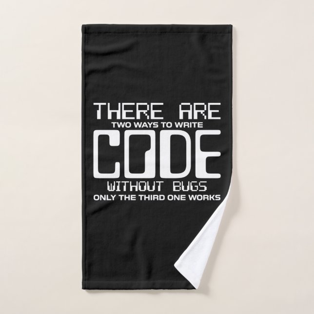Programmer Write Code Without Bugs Hand Towel (Hand Towel)