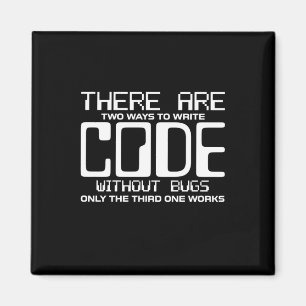 Programmer Write Code Without Bugs Magnet