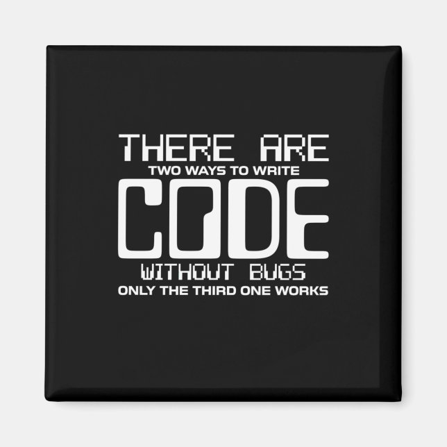 Programmer Write Code Without Bugs Magnet (Front)