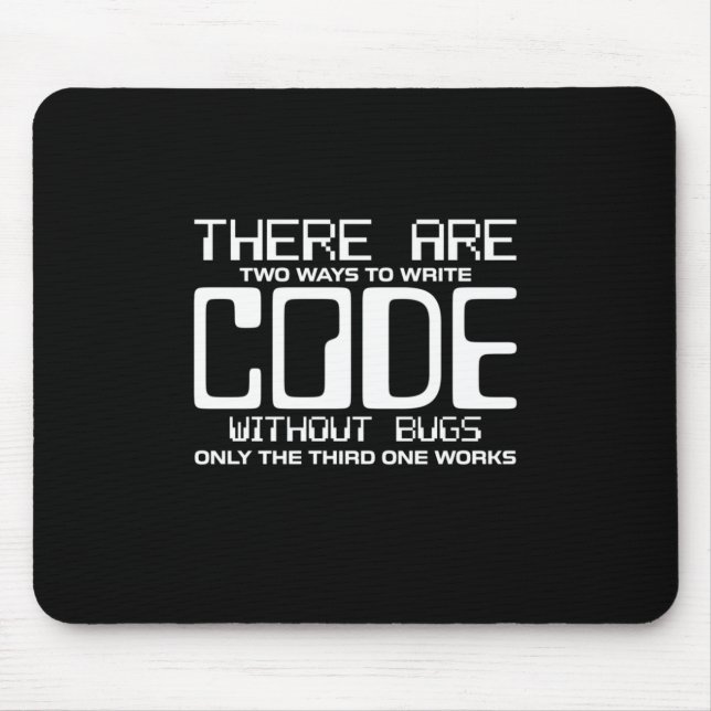 Programmer Write Code Without Bugs Mouse Mat (Front)