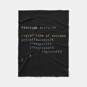 Programmers Computer Science Meme Coding Humor Fleece Blanket