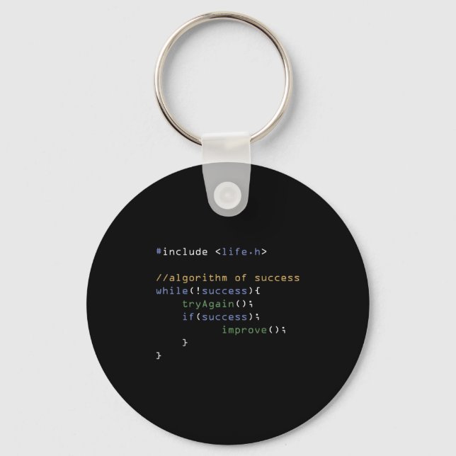 Programmers Computer Science Meme Coding Humour  Key Ring (Front)