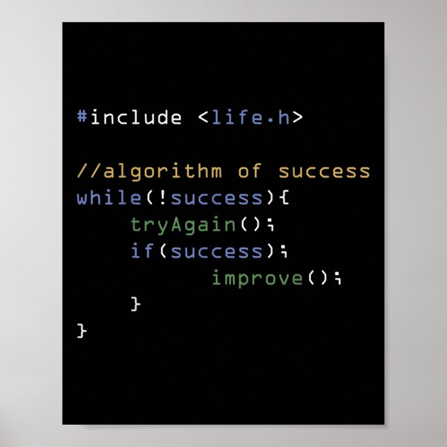 Programmers Computer Science Meme Coding Humour  Poster (Front)