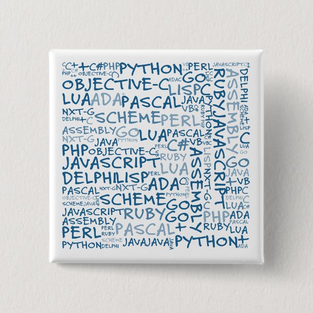 Programmers Have Multiple Programming Skills 15 Cm Square Badge (Front)