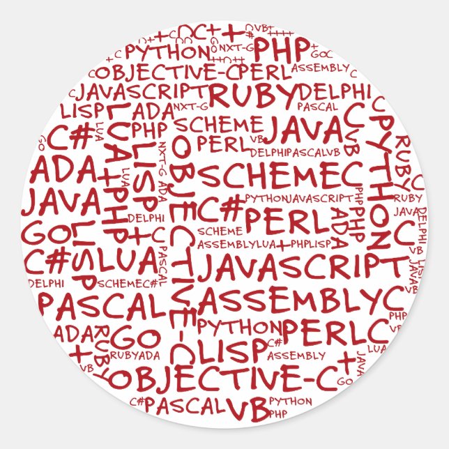 Programmers Have Multiple Programming Skills Classic Round Sticker (Front)