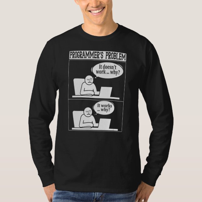 Programmers Problem Technology Software Script Htm T-Shirt (Front)