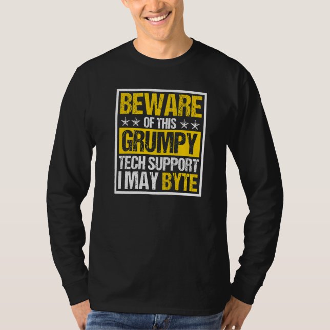 Programming Admin Computer Desk Sysadmin Tech Supp T-Shirt (Front)
