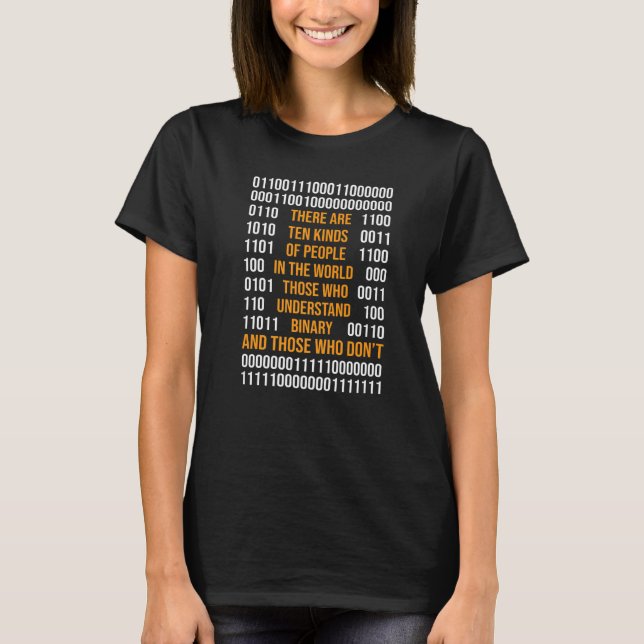 Programming Binary Code There Are 10 Kinds Of Peop T-Shirt (Front)