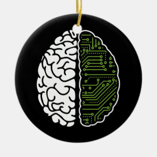 Programming Brain Chip Software Engineer Ai Ceramic Tree Decoration