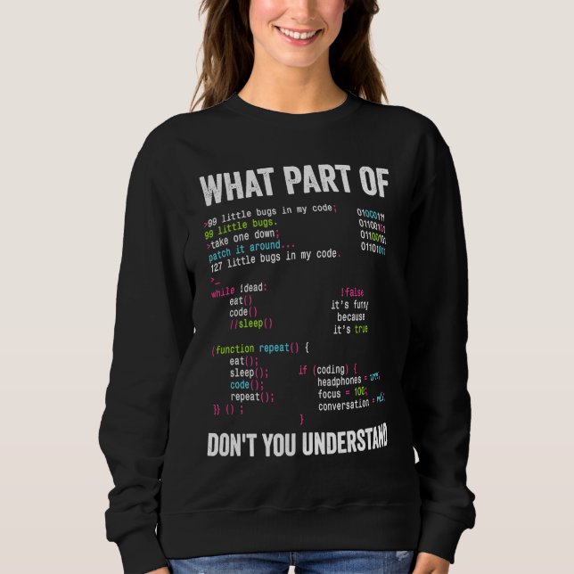 Programming Coding Programmer Coder Sweatshirt (Front)