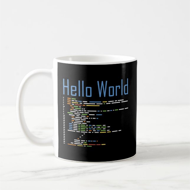 Programming Hello World Computer Engineering Codin Coffee Mug (Left)