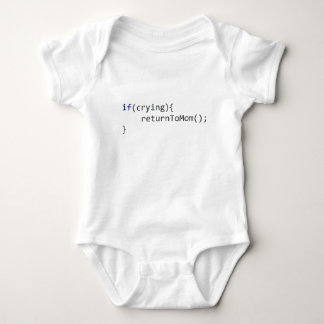 Programming Humour, If Crying Return To Mum Baby Bodysuit