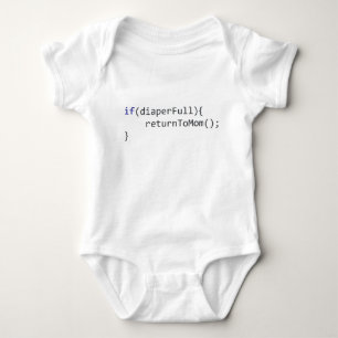 Programming Humour, If Diaper Full Return To Mum Baby Bodysuit