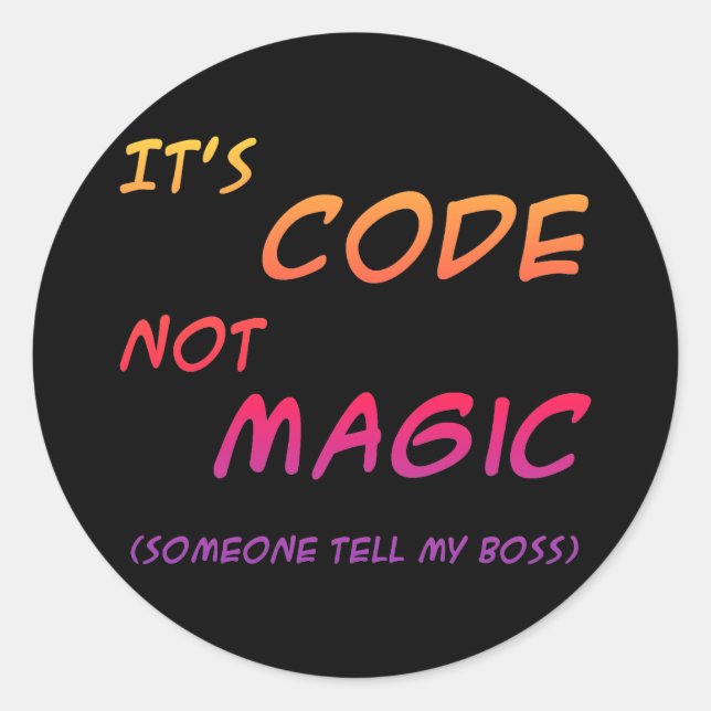 Programming Humour Sticker (Front)