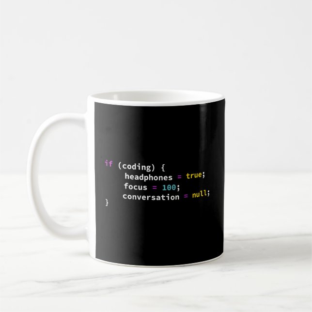 Programming Joke If Coding Headphones Programmer Coffee Mug (Left)