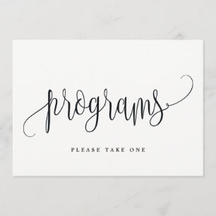 Programs Sign - Lovely Calligraphy Invitation