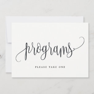 Programs Sign - Lovely Calligraphy Invitation