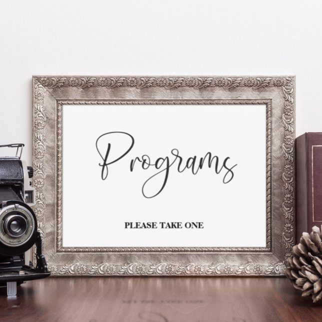Programs wedding sign Poster (Creator Uploaded)