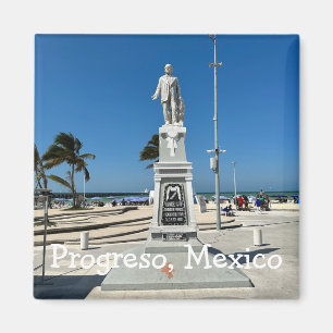 Progreso, Mexico - Square Magnet