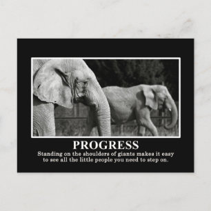 Progress by Standing on the Shoulders of Giants Postcard
